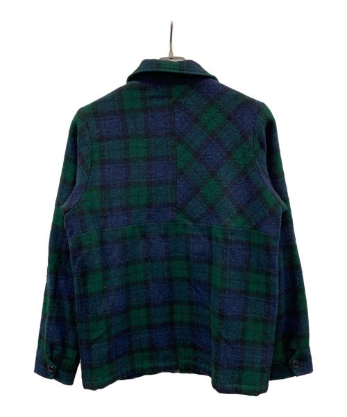 FAT（エフエーティー）FAT (エフエーティー) ウールジャケット HAWKER（ホーカー） ネイビー×グリーン サイズ:TITCHの古着・服飾アイテム