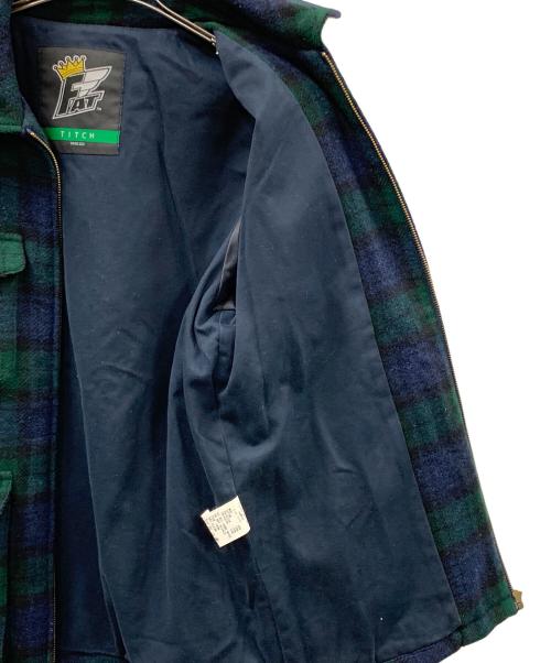 FAT（エフエーティー）FAT (エフエーティー) ウールジャケット HAWKER（ホーカー） ネイビー×グリーン サイズ:TITCHの古着・服飾アイテム