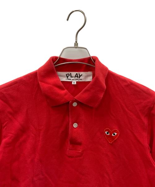 PLAY COMME des GARCONS（プレイコムデギャルソン）PLAY COMME des GARCONS (プレイコムデギャルソン) ポロシャツ レッド サイズ:Sの古着・服飾アイテム