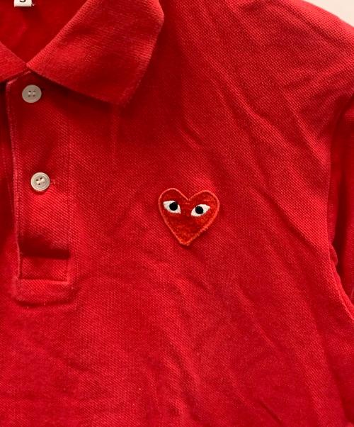 PLAY COMME des GARCONS（プレイコムデギャルソン）PLAY COMME des GARCONS (プレイコムデギャルソン) ポロシャツ レッド サイズ:Sの古着・服飾アイテム