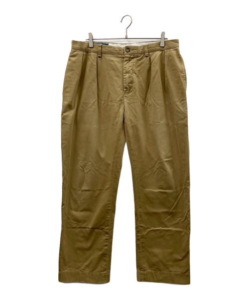 POLO RALPH LAUREN（ポロ・ラルフローレン）POLO RALPH LAUREN (ポロ・ラルフローレン) ツータックチノパン カーキ サイズ:36/34の古着・服飾アイテム
