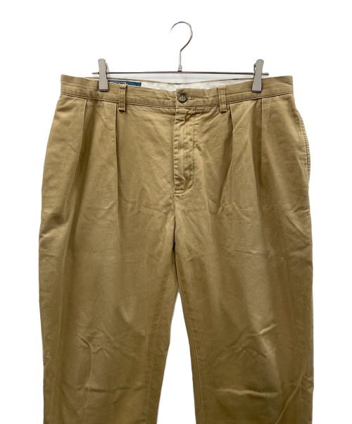 POLO RALPH LAUREN（ポロ・ラルフローレン）POLO RALPH LAUREN (ポロ・ラルフローレン) ツータックチノパン カーキ サイズ:36/34の古着・服飾アイテム
