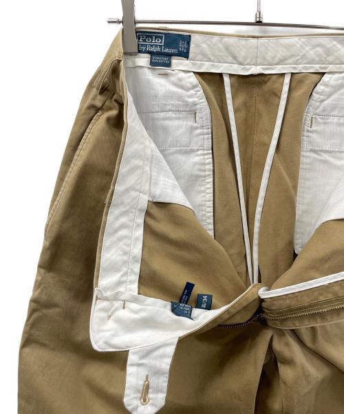 POLO RALPH LAUREN（ポロ・ラルフローレン）POLO RALPH LAUREN (ポロ・ラルフローレン) ツータックチノパン カーキ サイズ:36/34の古着・服飾アイテム