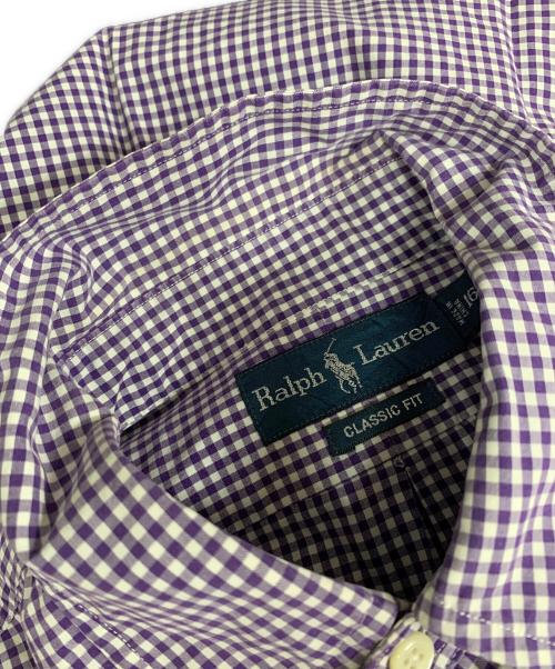 RALPH LAUREN（ラルフローレン）RALPH LAUREN (ラルフローレン) ボタンダウンシャツ パープル×ホワイト サイズ:Lの古着・服飾アイテム