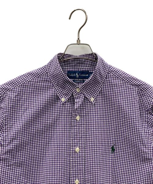 RALPH LAUREN（ラルフローレン）RALPH LAUREN (ラルフローレン) ボタンダウンシャツ パープル×ホワイト サイズ:Lの古着・服飾アイテム