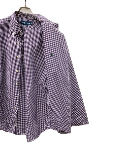 RALPH LAUREN（ラルフローレン）RALPH LAUREN (ラルフローレン) ボタンダウンシャツ パープル×ホワイト サイズ:Lの古着・服飾アイテム