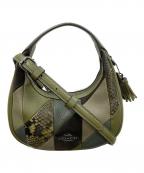 COACHコーチ）の古着「2WAYバッグ ショルダーバッグ ハンドバッグ Carmen Mini Crossbody Bag With Patchwork（カルメン ミニ クロスボディ バッグ ウィズ パッチワーク）」｜オリーブ