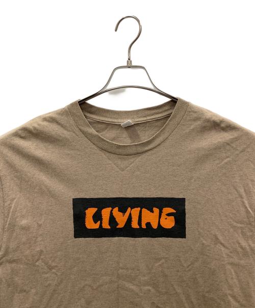 ENDS and MEANS（エンズアンド ミーンズ）ENDS AND MEANS (エンズアンド ミーンズ) ボックスロゴTシャツ ベージュ サイズ:Mの古着・服飾アイテム