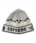 THE NORTH FACE (ザ ノース フェイス) SUPREME (シュプリーム) ニット帽 ビーニー アイボリー×ブラック サイズ:FREE：7000円