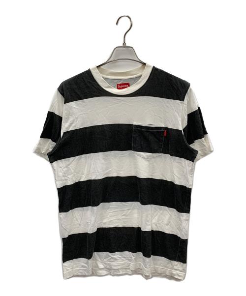 SUPREME（シュプリーム）Supreme (シュプリーム) 半袖カットソー ホワイト×ブラック サイズ:Mの古着・服飾アイテム