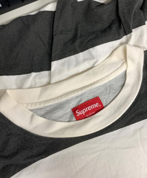 SUPREME（シュプリーム）Supreme (シュプリーム) 半袖カットソー ホワイト×ブラック サイズ:Mの古着・服飾アイテム
