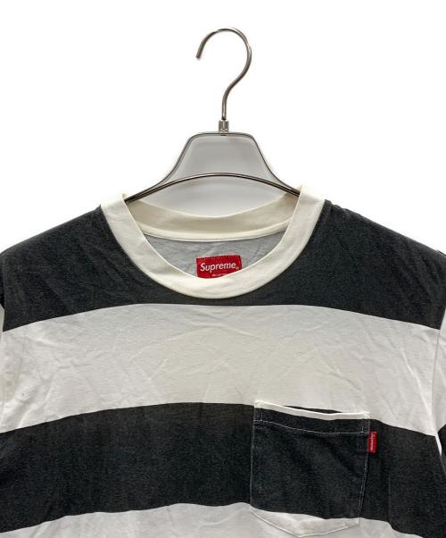 SUPREME（シュプリーム）Supreme (シュプリーム) 半袖カットソー ホワイト×ブラック サイズ:Mの古着・服飾アイテム