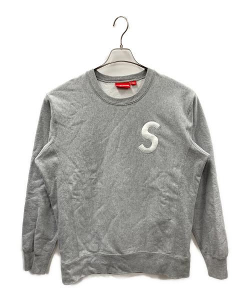 SUPREME（シュプリーム）Supreme (シュプリーム) 裏起毛クルーネックスウェット グレー サイズ:Lの古着・服飾アイテム