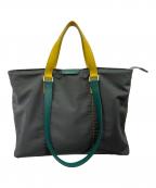 PAUL SMITHポールスミス）の古着「2wayトートバッグ ショルダーバッグ」｜グリーン×イエロー