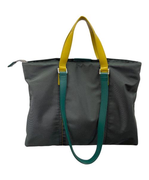 PAUL SMITH（ポールスミス）PAUL SMITH (ポールスミス) 2wayトートバッグ ショルダーバッグ グリーン×イエロー サイズ:実寸サイズにてご確認下さい。の古着・服飾アイテム