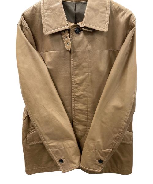 BARRAGE（バラージュ）BARRAGE (バラージュ) レザージャケット ベージュ サイズ:Mの古着・服飾アイテム