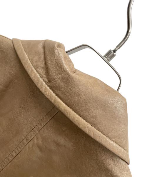 BARRAGE（バラージュ）BARRAGE (バラージュ) レザージャケット ベージュ サイズ:Mの古着・服飾アイテム