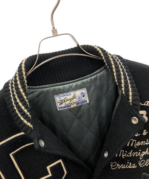 whitesville（ホワイツビル）whitesville (ホワイツビル) スタジャン ブラック サイズ:38の古着・服飾アイテム