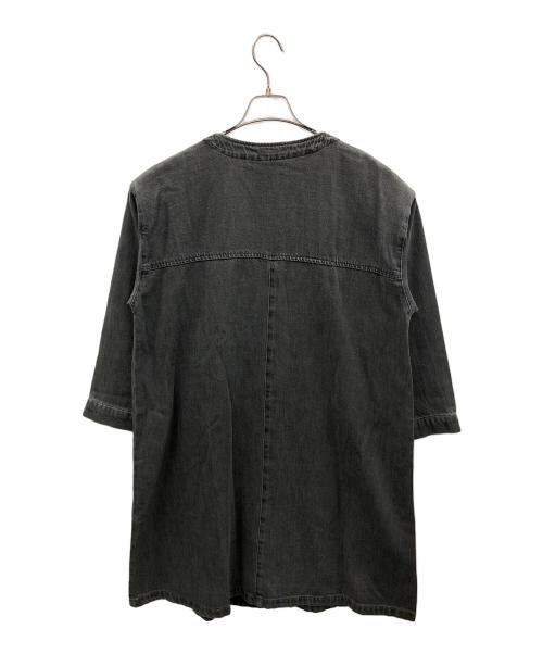 Sun Valley（サンバレー）Sun Valley (サンバレー) コットン甘織デニムノーカラーコート インディゴ サイズ:Mの古着・服飾アイテム