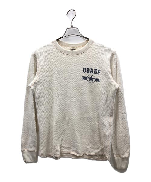 BUZZ RICKSON'S（バズリクソンズ）BUZZ RICKSON'S (バズリクソンズ) サーマル長袖カットソー アイボリー サイズ:Mの古着・服飾アイテム
