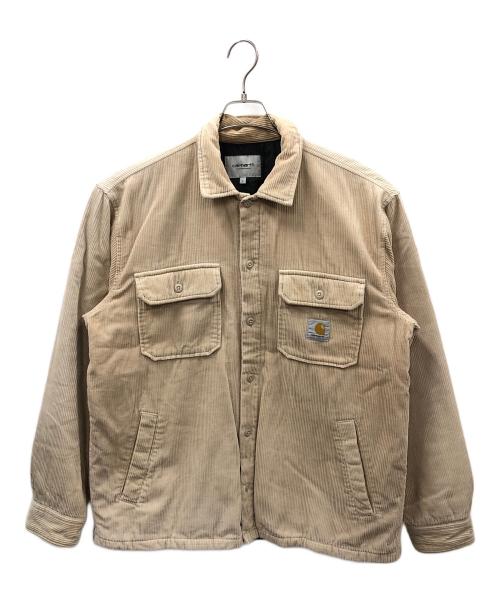 CarHartt（カーハート）CarHartt (カーハート) コーデュロイジャケット WHITSOME SHIRT JAC (ウィットサム シャツジャック) ベージュ サイズ:Lの古着・服飾アイテム