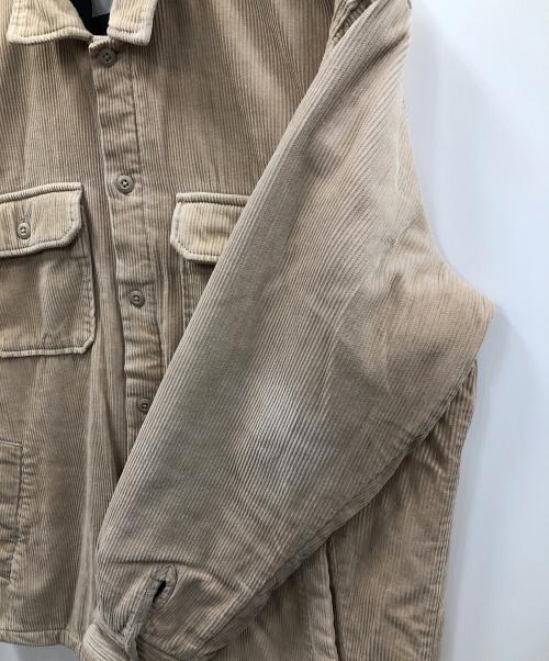 CarHartt（カーハート）CarHartt (カーハート) コーデュロイジャケット WHITSOME SHIRT JAC (ウィットサム シャツジャック) ベージュ サイズ:Lの古着・服飾アイテム