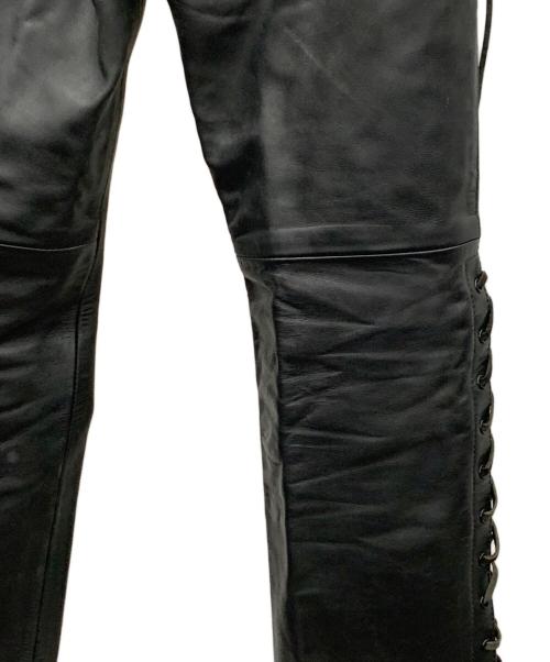 KADOYA（カドヤ）KADOYA (カドヤ) レザーパンツ ブラック サイズ:実寸サイズにてご確認くださいの古着・服飾アイテム