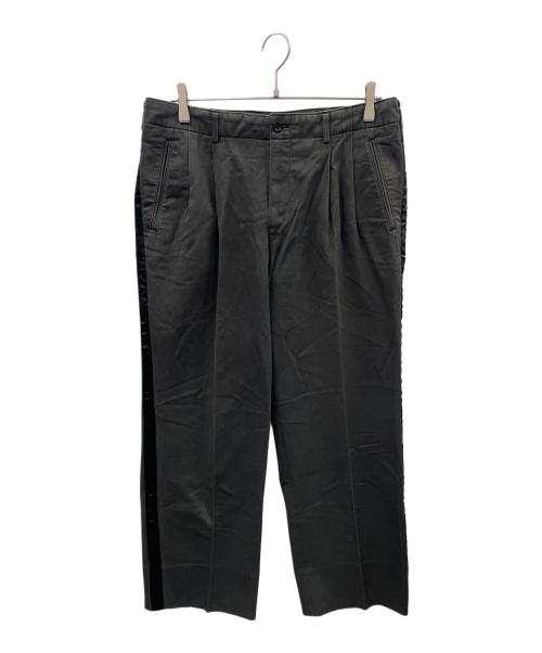 COMME des GARCONS（コムデギャルソン）COMME des GARCONS (コムデギャルソン) ツータックチノ ストレートパンツ ブラック サイズ:Lの古着・服飾アイテム