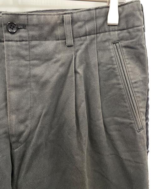 COMME des GARCONS（コムデギャルソン）COMME des GARCONS (コムデギャルソン) ツータックチノ ストレートパンツ ブラック サイズ:Lの古着・服飾アイテム