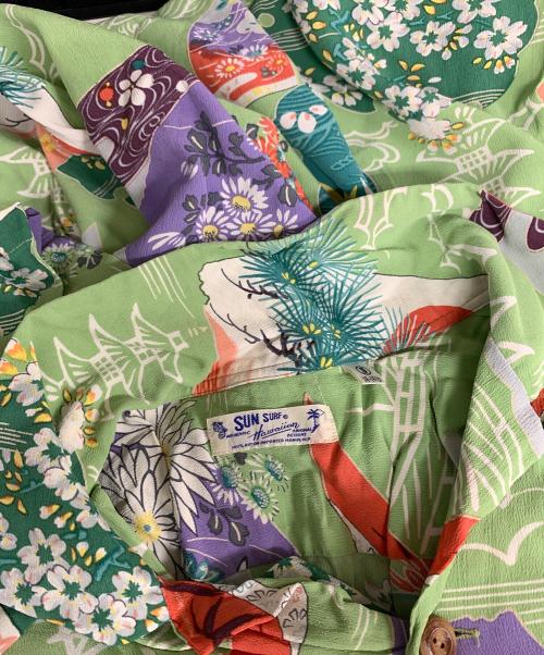 Sun Surf（サンサーフ）Sun Surf (サンサーフ) アロハシャツ グリーン サイズ:Sの古着・服飾アイテム