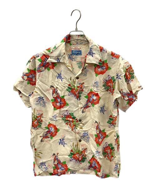 Sun Surf（サンサーフ）Sun Surf (サンサーフ) アロハシャツ Begin ニライカナイ 一五一会 ベージュ サイズ:Mの古着・服飾アイテム