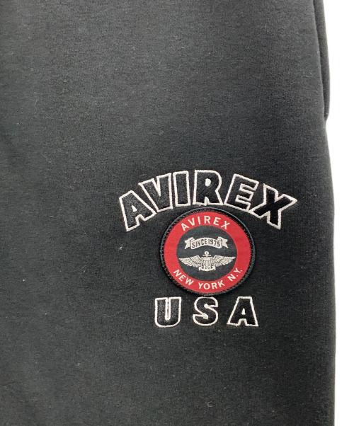 AVIREX（アヴィレックス）AVIREX (アヴィレックス) スウェットパンツ VARSITY LOGO SWEAT PANTS（バーシティ ロゴ スウェット パンツ） ブラック サイズ:Lの古着・服飾アイテム