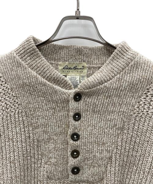 Eddie Bauer（エディーバウアー）Eddie Bauer (エディーバウアー) ニット ヘンリーネックセーター ベージュ サイズ:Mの古着・服飾アイテム