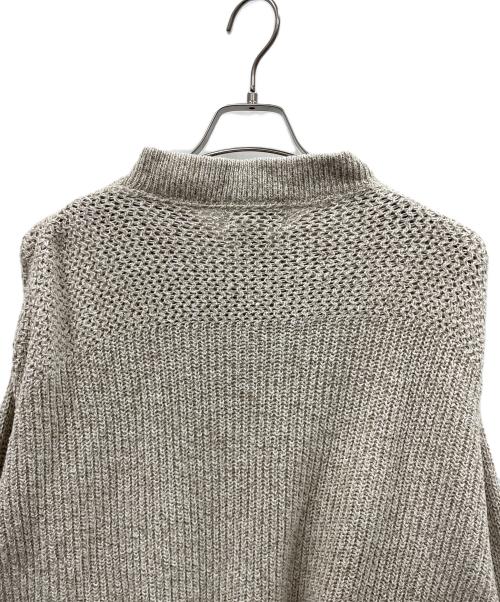 Eddie Bauer（エディーバウアー）Eddie Bauer (エディーバウアー) ニット ヘンリーネックセーター ベージュ サイズ:Mの古着・服飾アイテム