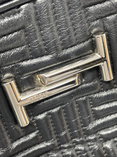 TOD'S（トッズ）TOD'S (トッズ) レザーショルダーバッグ ダブルT ブラック サイズ:実寸サイズにてご確認ください。の古着・服飾アイテム