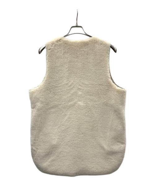 QTUME（クチューム）QTUME (クチューム) ベスト フェイクムートンミドルジレ ホワイト サイズ:38の古着・服飾アイテム