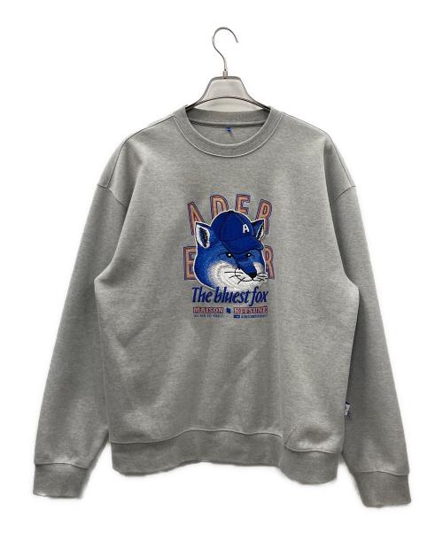 ADER error（アーダーエラー）ADER error (アーダーエラー) maison kitsune (メゾンキツネ) コラボスウェット ライトグレー サイズ:A2の古着・服飾アイテム