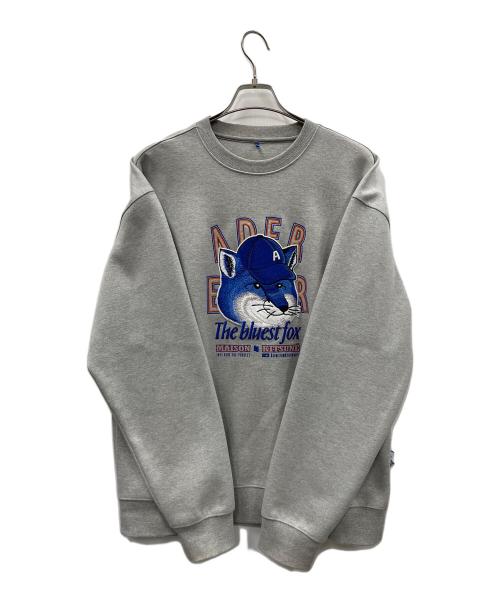 ADER error（アーダーエラー）ADER error (アーダーエラー) maison kitsune (メゾンキツネ) コラボスウェット ライトグレー サイズ:A2の古着・服飾アイテム