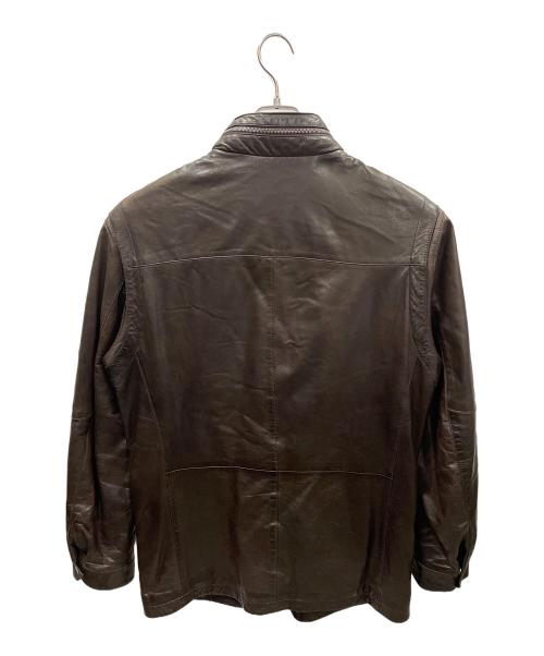 zegna sport（ゼニアスポーツ）zegna sport (ゼニアスポーツ) レザージャケット ブラウン サイズ:XLの古着・服飾アイテム
