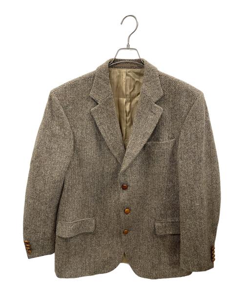 JACQUES HEIM（ジャックエイム）JACQUES HEIM (ジャックエイム) Harris Tweed (ハリスツイード) ツイードジャケット ブラウン サイズ:実寸サイズにてご確認下さい。の古着・服飾アイテム