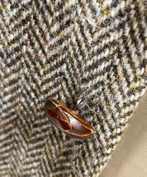 JACQUES HEIM（ジャックエイム）JACQUES HEIM (ジャックエイム) Harris Tweed (ハリスツイード) ツイードジャケット ブラウン サイズ:実寸サイズにてご確認下さい。の古着・服飾アイテム
