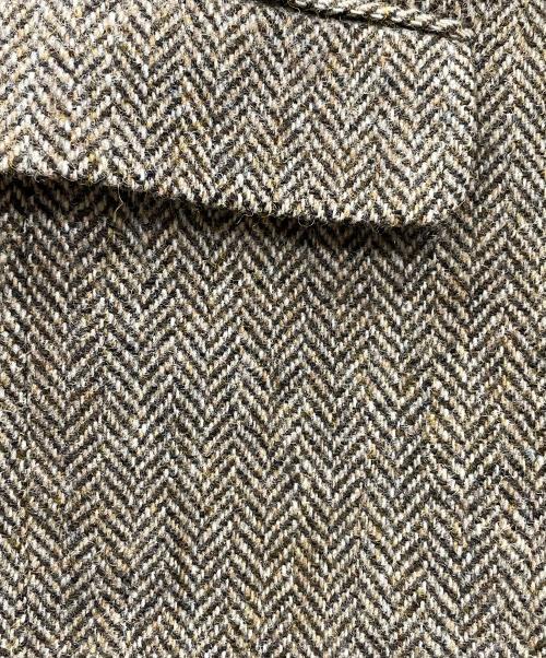 JACQUES HEIM（ジャックエイム）JACQUES HEIM (ジャックエイム) Harris Tweed (ハリスツイード) ツイードジャケット ブラウン サイズ:実寸サイズにてご確認下さい。の古着・服飾アイテム