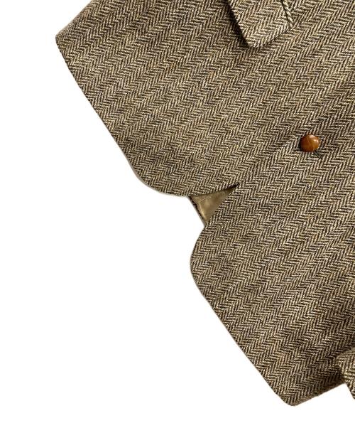JACQUES HEIM（ジャックエイム）JACQUES HEIM (ジャックエイム) Harris Tweed (ハリスツイード) ツイードジャケット ブラウン サイズ:実寸サイズにてご確認下さい。の古着・服飾アイテム