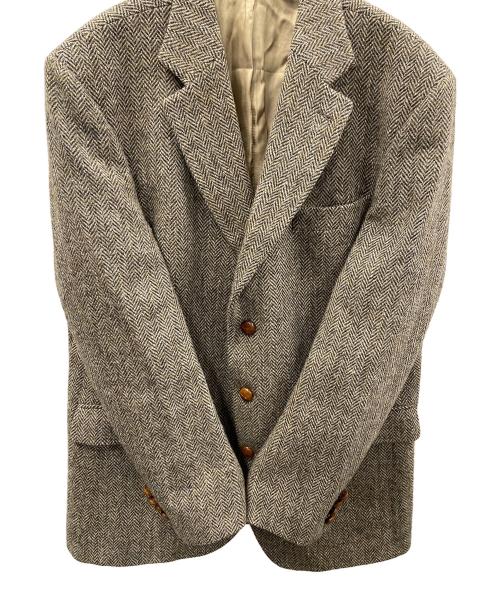 JACQUES HEIM（ジャックエイム）JACQUES HEIM (ジャックエイム) Harris Tweed (ハリスツイード) ツイードジャケット ブラウン サイズ:実寸サイズにてご確認下さい。の古着・服飾アイテム