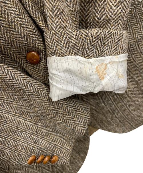 JACQUES HEIM（ジャックエイム）JACQUES HEIM (ジャックエイム) Harris Tweed (ハリスツイード) ツイードジャケット ブラウン サイズ:実寸サイズにてご確認下さい。の古着・服飾アイテム
