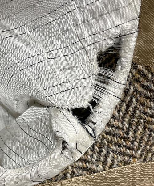 JACQUES HEIM（ジャックエイム）JACQUES HEIM (ジャックエイム) Harris Tweed (ハリスツイード) ツイードジャケット ブラウン サイズ:実寸サイズにてご確認下さい。の古着・服飾アイテム
