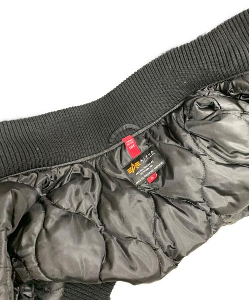 ALPHA（アルファ）ALPHA (アルファ) フーデッドリブジャケット ブラック サイズ:XLの古着・服飾アイテム