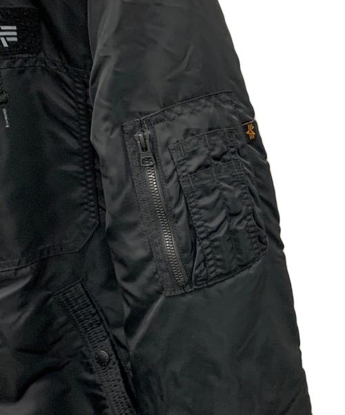 ALPHA（アルファ）ALPHA (アルファ) フーデッドリブジャケット ブラック サイズ:XLの古着・服飾アイテム