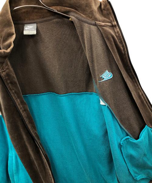 NIKE（ナイキ）NIKE (ナイキ) ベロアトラックジャケット ブラウン×ブルー サイズ:XLの古着・服飾アイテム