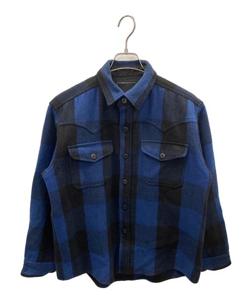 COMPLETE FINESSE（コンプリートフィネス）COMPLETE FINESSE (コンプリートフィネス) チェックジャケット ブラック×ブルー サイズ:Mの古着・服飾アイテム